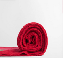 Load image into Gallery viewer, Barbour Connie crimson red wool scarf rolled into a cylinder shape