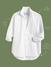 Load image into Gallery viewer, Frank &amp; Eileen Eileen white button-up shirt with chest pocket and rolled sleeves