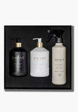 Load image into Gallery viewer, L'AVANT Collective Everyday Essentials Fresh Linen 3-piece cleaning set in gift box