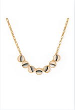 Load image into Gallery viewer, Brackish Zoe Necklace featuring moon phase disc pendants on a delicate chain link