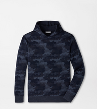 Load image into Gallery viewer, Peter Millar reversible camouflage pattern pullover hoodie with long sleeves and ribbed cuffs