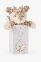Load image into Gallery viewer, Elegant Baby FiFi the Fawn plush stuffed animal snuggler toy in gift box
