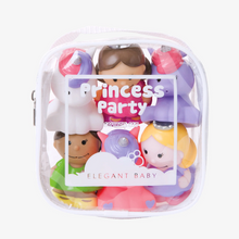 Load image into Gallery viewer, Elegant Baby Princess Party squirt bath toy set in clear zip pouch