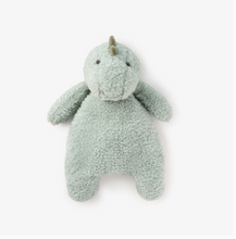 Load image into Gallery viewer, Soft fluffy dinosaur stuffed animal snuggler toy with small horn and textured fur