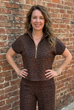 Load image into Gallery viewer, Gala Top Leopard Brown