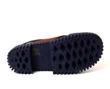 Load image into Gallery viewer, 4CCCCEES Plia Sling Platform Sandal showing textured diamond-patterned chunky rubber outsole from below
