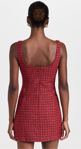 Amanda Uprichard Cecilie Tweed Dress Red