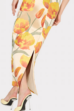 Load image into Gallery viewer, Orion Tulip Jacquard Midi Dress Yellow