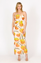 Load image into Gallery viewer, Orion Tulip Jacquard Midi Dress Yellow