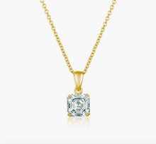 Load image into Gallery viewer, Asher Cut Solitaire Necklace 18K