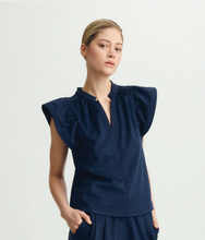Load image into Gallery viewer, Venora Top Navy Suede