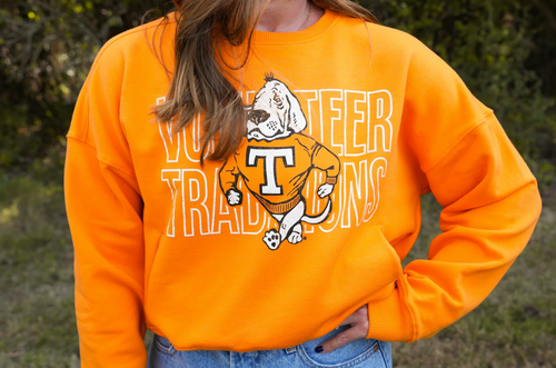 Women's VT Smokey Cropped Crewneck Orange