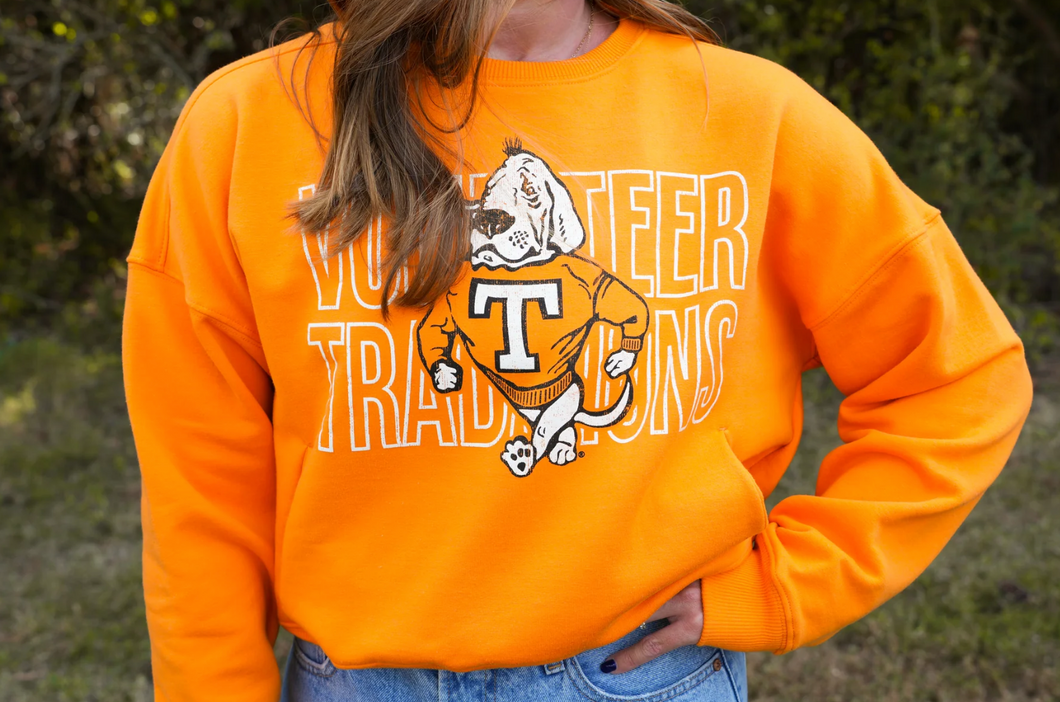 Women's VT Smokey Cropped Crewneck Orange