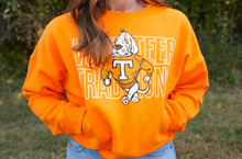 Load image into Gallery viewer, Women&#39;s VT Smokey Cropped Crewneck Orange