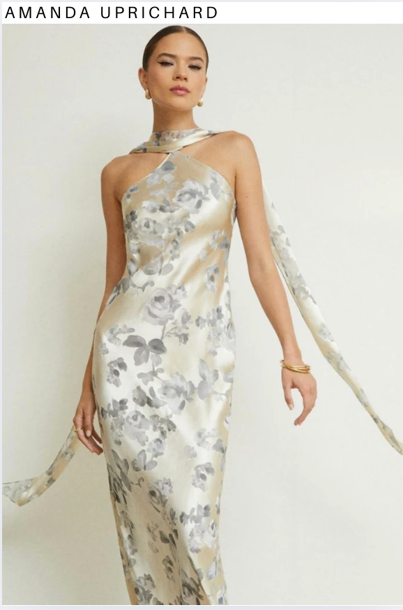 slim fit dress slacks Sleeveless Maxi Ashton Snow Petal in | S
