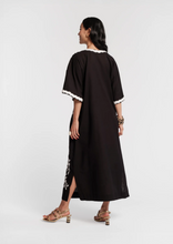 Load image into Gallery viewer, Charming Caftan Peacock Embroidery