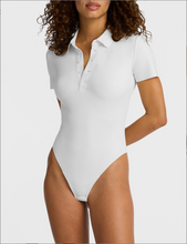 Load image into Gallery viewer, Neoprene Polo Bodysuit White