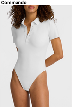 Load image into Gallery viewer, Neoprene Polo Bodysuit White