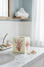 Load image into Gallery viewer, Red Coral Tissue Box