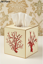 Load image into Gallery viewer, Red Coral Tissue Box
