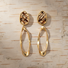 Load image into Gallery viewer, Tracy Organic Drop Earring Brown
