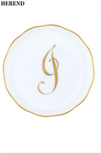 Load image into Gallery viewer, Monogrammed Hand Painted Porcelain Coaster White J