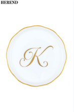 Load image into Gallery viewer, Monogrammed Hand Painted Coaster White K