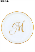Load image into Gallery viewer, Herend Monogrammed Coaster White M