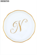 Load image into Gallery viewer, Herend Monogrammed Coaster White N