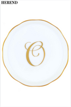 Load image into Gallery viewer, Herend Monogrammed Coaster White O