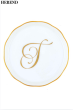 Load image into Gallery viewer, Herend Monogrammed Coaster White T