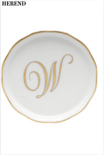 Load image into Gallery viewer, Herend Monogrammed Coaster White W