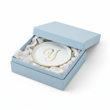 Load image into Gallery viewer, Herend Monogrammed Coaster White Y