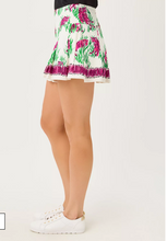 Load image into Gallery viewer, Lilly Pulitzer Annore Skort in white with pink tiger and green jungle print