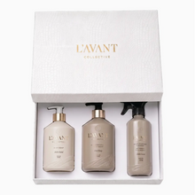 Load image into Gallery viewer, L'AVANT Collective Everyday Essentials Collection Ambre Santal gift set with dish soap and multi-purpose cleaner