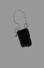 Load image into Gallery viewer, Luxurious mink fur mini crossbody phone bag with sparkling rhinestone chain strap