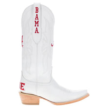 Load image into Gallery viewer, Vaccari Lainey Alabama cowgirl boots with BAMA embroidery and crimson lettering details