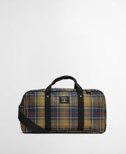 Load image into Gallery viewer, Barbour Torridon Hold Classic tartan duffle bag with black handles and shoulder strap