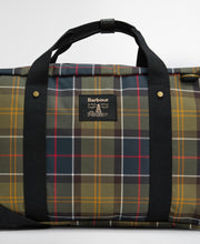 Load image into Gallery viewer, Barbour Torridon Hold Classic tartan duffel bag with black webbing straps and logo patch