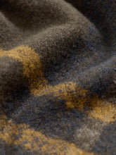 Load image into Gallery viewer, Close-up detail of soft wool scarf fabric showing striped texture and weave pattern