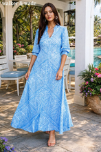 Load image into Gallery viewer, Daphne Dress Portugal Blue