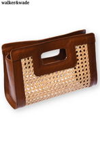 Load image into Gallery viewer, Wicker Clutch / Walnut