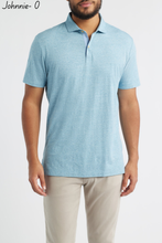Load image into Gallery viewer, Starnes Heathered Cotton Blend Polo