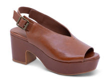 Load image into Gallery viewer, Chocolat Blu Gael platform slingback sandal with block heel and open toe