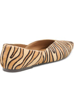 Load image into Gallery viewer, Dolce Vita Gema Tiger Flat featuring animal print haircalf leather and pointed toe