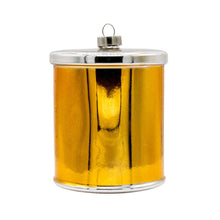 Load image into Gallery viewer, Novelty holiday glass ornament shaped like a Pringles Cheddar Cheese can with hanging loop