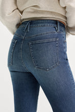 Load image into Gallery viewer, Back view of straight leg jeans with rear pockets and slight whiskering detail
