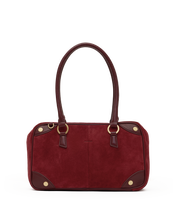 Load image into Gallery viewer, Hammitt Meredith Medium shoulder bag in suede with gold hardware, back view