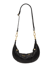 Load image into Gallery viewer, Hammitt Erica Small crescent-shaped leather crossbody bag with gold-tone hardware clasp