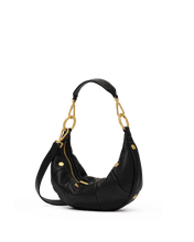 Load image into Gallery viewer, Hammitt Erica Small hobo shoulder bag with gold chain hardware and zip closure